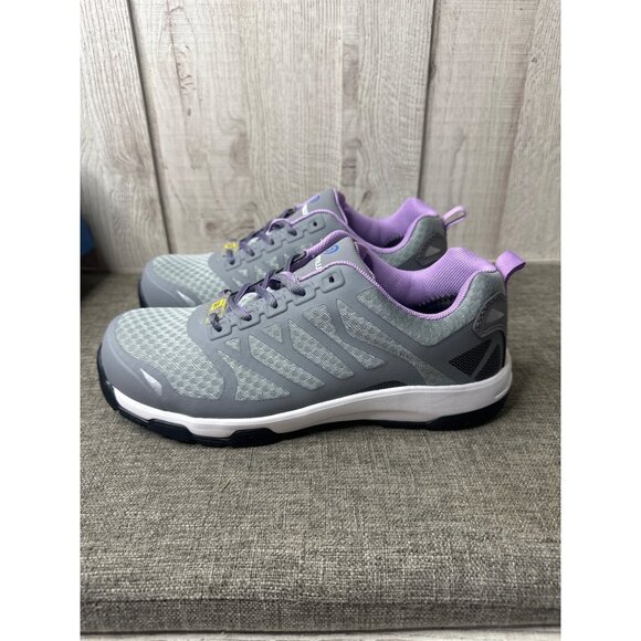 Nautilus Womens Size 11 D Steel Toe Athletic Work Shoes Gray & Purple - Picture 4 of 9